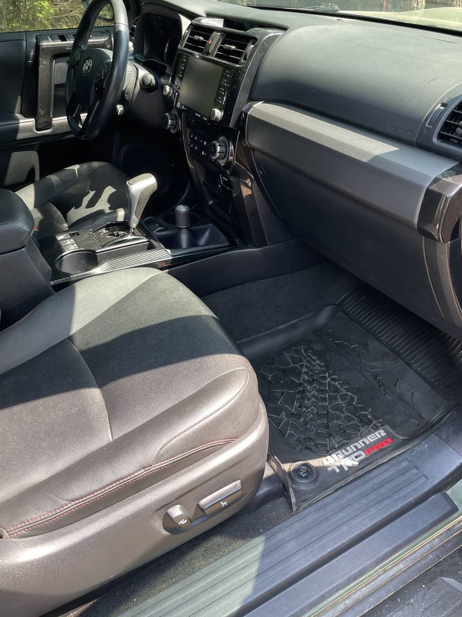 Toyota 4Runner TRD Pro front cabin after detailing — dash, vents and trim clean at an even low sheen