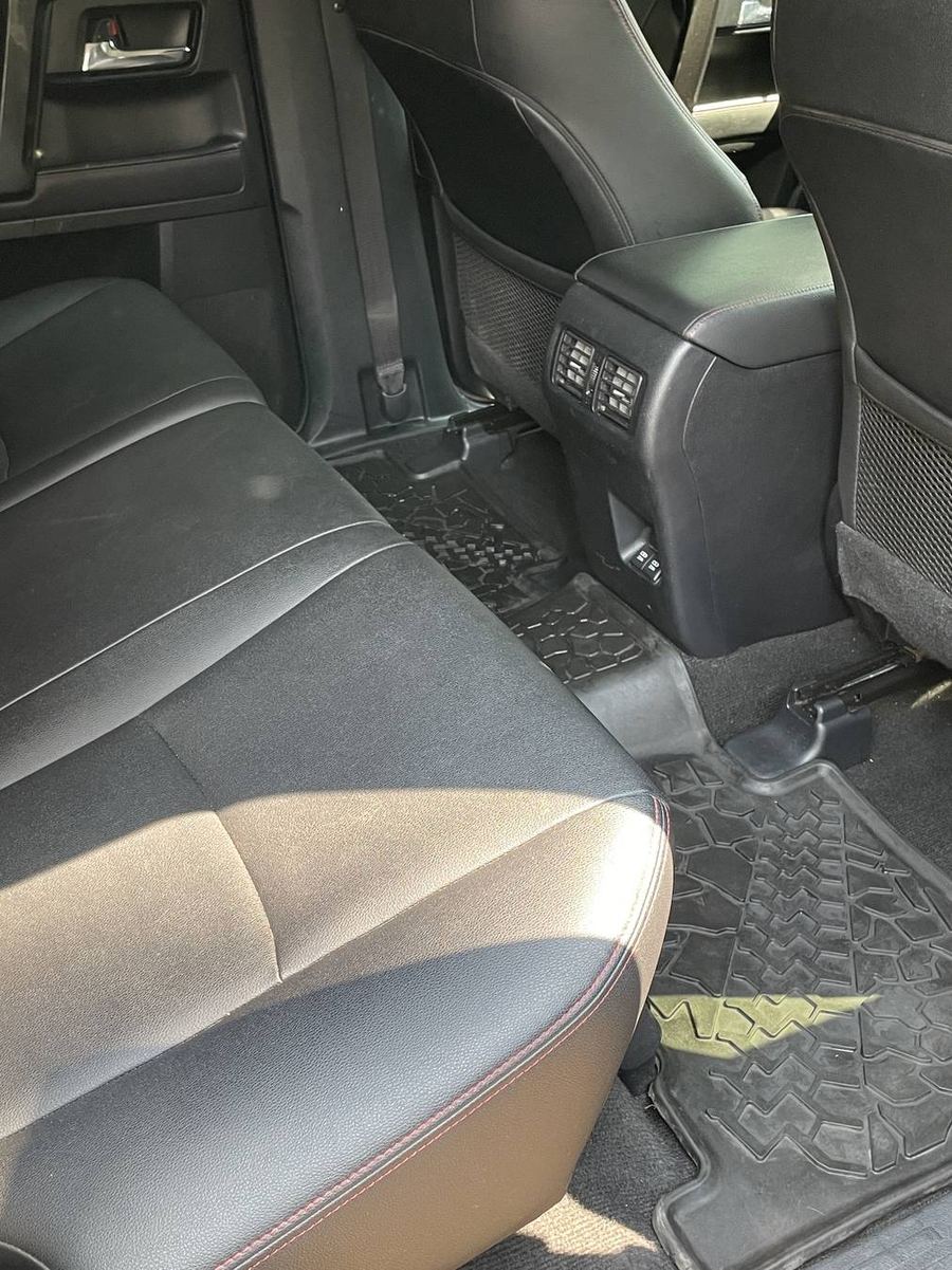 Toyota 4Runner TRD Pro rear seats after detailing — seats and seat backs cleaned down